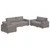 Sofa 3 pcs Sivo-smeđa 220 x 80 x 84 cm Platnasta tkanina