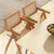 Costway Set 4 jedilnih stolov 50x52x81 cm naravne barve