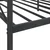 Vidaxl Dnevna postelja brez ležišča Black 100x190 cm Steel