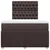Vidaxl Box spring postelja z vzmetnico temno rjav 120x200 cm blago