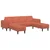 Sofa Crvena narančasta 250 x 188 x 76 cm Kordura tekstil