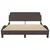 Vidaxl Posteljni okvir Dover temno rjav 140x190 cm blago