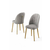 HANAH HOME Set 4 stolice Mara Grey Gold