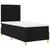 LED Box Spring Krevet s madracem Crna 90 x 200 cm tkanina