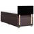 Vidaxl Box spring postelja z vzmetnico temno rjava 90x200 cm blago