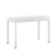 [en.casa]® jedilna miza 4 dizajnerski stoli 120 x 60 cm dizajnerska kuhinjska miza oblazinjen stol z umetnim usnjem bel