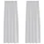 Voile zavjesa 2 pcs Svijetlo siva 260 x 140 cm Poliester