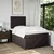 Vidaxl Box spring postelja z vzmetnico temno rjava 120x190 cm blago