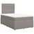 Vidaxl Box spring postelja z vzmetnico taupe 120x200 cm blago