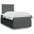 Vidaxl Box spring postelja z vzmetnico temno siva 120x190 cm blago