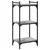 Regal za knjige s 3 razine siva boja hrasta 40x30x86 cm drveni