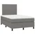 Vidaxl Box spring postelja z vzmetnico temno siva 120x200 cm blago