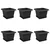 Saksije za biljke 6 pcs Crna 23 x 23 x 17,5 cm Plastika
