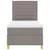 Vidaxl LED Box Spring Postelja z vzmetnico Taupe 80 x 200 cm blago