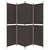 Sobna pregrada s 4 panela smeđa 200 x 200 cm od tkanine