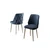 Hanah Home set trpezarijskih stolica Leja 4 kom, antracit tkanina Babyface, hromirane metalne noge