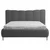 MID.YOU OBLAZINJENA POSTELJA 140 cm x 200 cm , les, tekstil, leseni material antracit