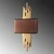Opviq Zidna lampa Axis-15113, 35x75x10cm, IP20, Zlatno-braon boje