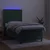 Vidaxl Box spring postelja z vzmetnico LED tem. zelena 90x190 cm žamet