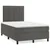 Vidaxl Box spring postelja z vzmetnico temno siv 120x190 cm žamet