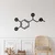 WallXpert metalni zidni ukras 5003, strukturna formula molekula adrenalina, 45 x 26 cm, crni