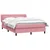 Vidaxl Box spring postelja z vzmetnico roza 160x210 cm žamet