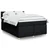 vidaXL Box spring postelja z vzmetnico črna 160x200 cm blago