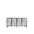 Hanah Home komoda Pega 150, 125 cm, bela / srebrna