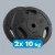 REBEL ACTIVE Bitumenski tegovi sa tri rukohvata set 2x10kg / 31mm RBA-2123