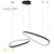 SOLEA 17 LUSTER 48W 3000/4000/6000K CRNA