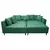 MID.YOU Ecksofa inkl. Hocker, mikrovlakna zelena