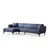 Atelier del Sofa Ugaona garnitura Belissimo 95x67x140cm Plava