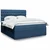 Vidaxl Box spring postelja z vzmetnico modra 180x200 cm blago