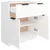 Vidaxl Komoda bela 60x30x70 cm konstruiran les