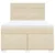 Vidaxl Box spring postelja z vzmetnico krem 160x200 cm blago