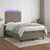 Vidaxl Box spring postelja z vzmetnico LED taupe 120x190 cm blago