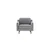 ATELIER DEL SOFA 1-Seat Sofa fotelja Robin 1 Fog Grey Walnut
