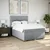 Vidaxl Box spring postelja z vzmetnico svetlo siva 140x200 cm blago