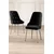 Hanah Home set trpezarijskih stolica Krax 2 kom, crna tkanina Babyface, hromirane metalne noge