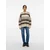 VERO MODA Pulover VMAMPLE ecru/čokolada/antracit