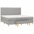 Vidaxl Box spring postelja z vzmetnico svetlo siva 200x200 cm blago