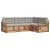 Set vanjskih sofa 4 kom. Prirodna i svijetlo siva