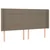 Vidaxl LED posteljno vzglavje taupe 203x16x118/128 cm blago