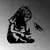 Wallity Zidna dekoracija Banksy Metal 07, 54x72 cm, 1.5 mm, Crna