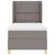 vidaXL vidaXL Box Spring postelja s prejemo Taupe 90x200 cm Tkanina, (22051188)