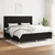 Vidaxl Box spring postelja z vzmetnico črn 200x200 cm blago
