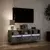Zidni TV ormarić s LED svjetlima boja betona 130 x 31 x 45 cm