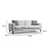 Atelier del Sofa Trosed na razvlačenje Nordic 90x85x210cm Bež