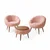 ATELIER DEL SOFA Fotelje i klub stočić Lida Wellsoft Pink