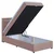 MID.YOU POSTELJA Z VZMETNICO 100 cm x 200 cm , tekstil, leseni material roza